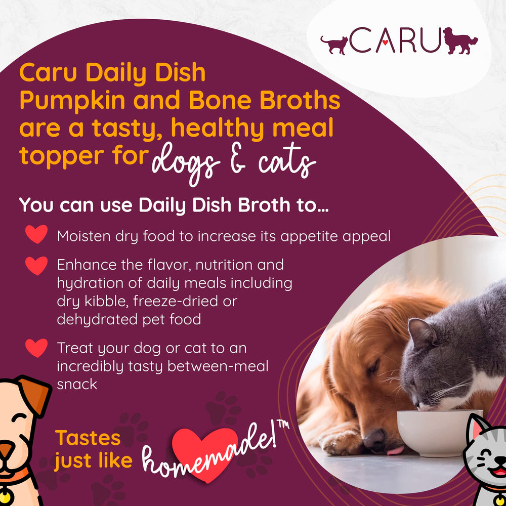 Caru bouillon pour sur nourriture seche – verse simple pour humidifier et améliorer l'appetit.