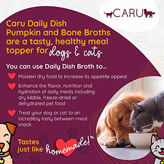 CARU Bouillon Citrouille – chat en train de manger, goût savoureux et hydratation.
