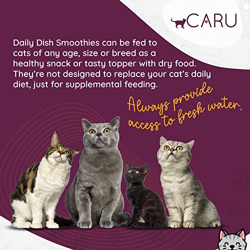Caru Daily Dish Chicken Smoothies, sans-additifs; recette naturelle pour chats exigeants