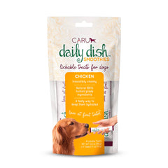 CARU Daily Dish Smoothies - tube poulet pour chien, hydratation facile.