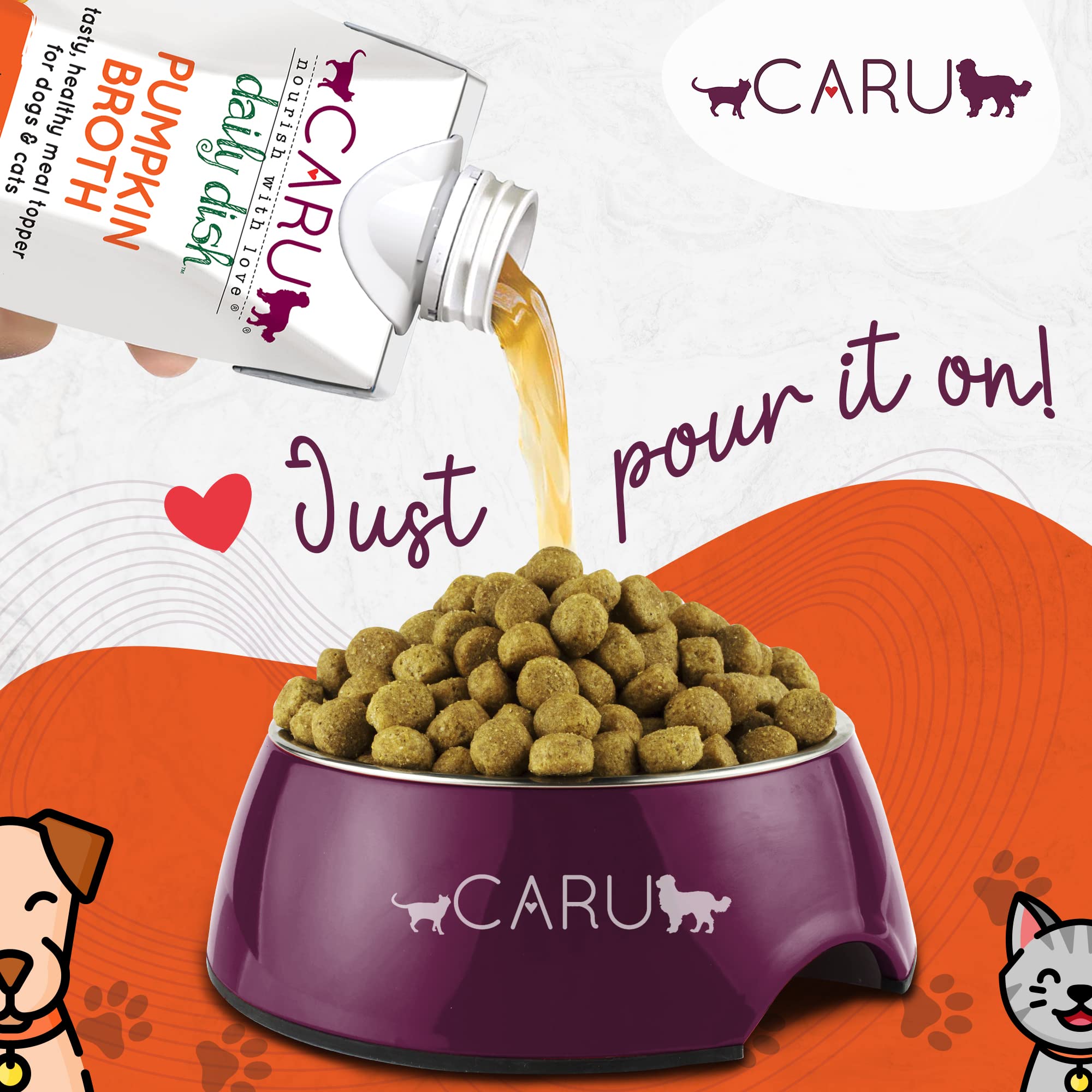 Caru hydratation animaux ajout savoureux – peut favoriser l'hydratation pendant le repas.