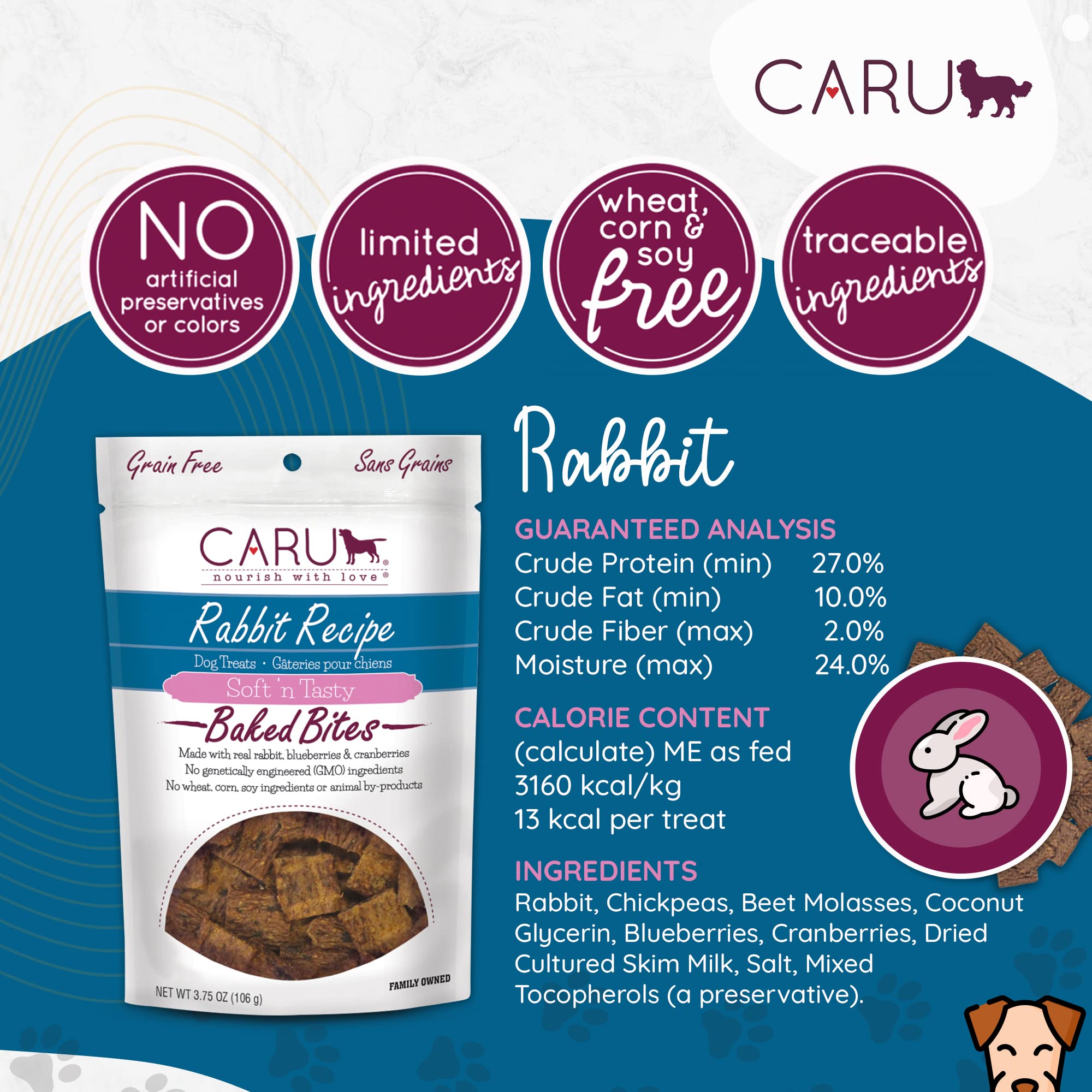 Caru ingrédients naturels sans GMO: recette sûre et naturelle