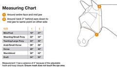 Cashel Crusader masque anti-mouches gris Yearling, ajustement sûr pour les tempes et les yeux.