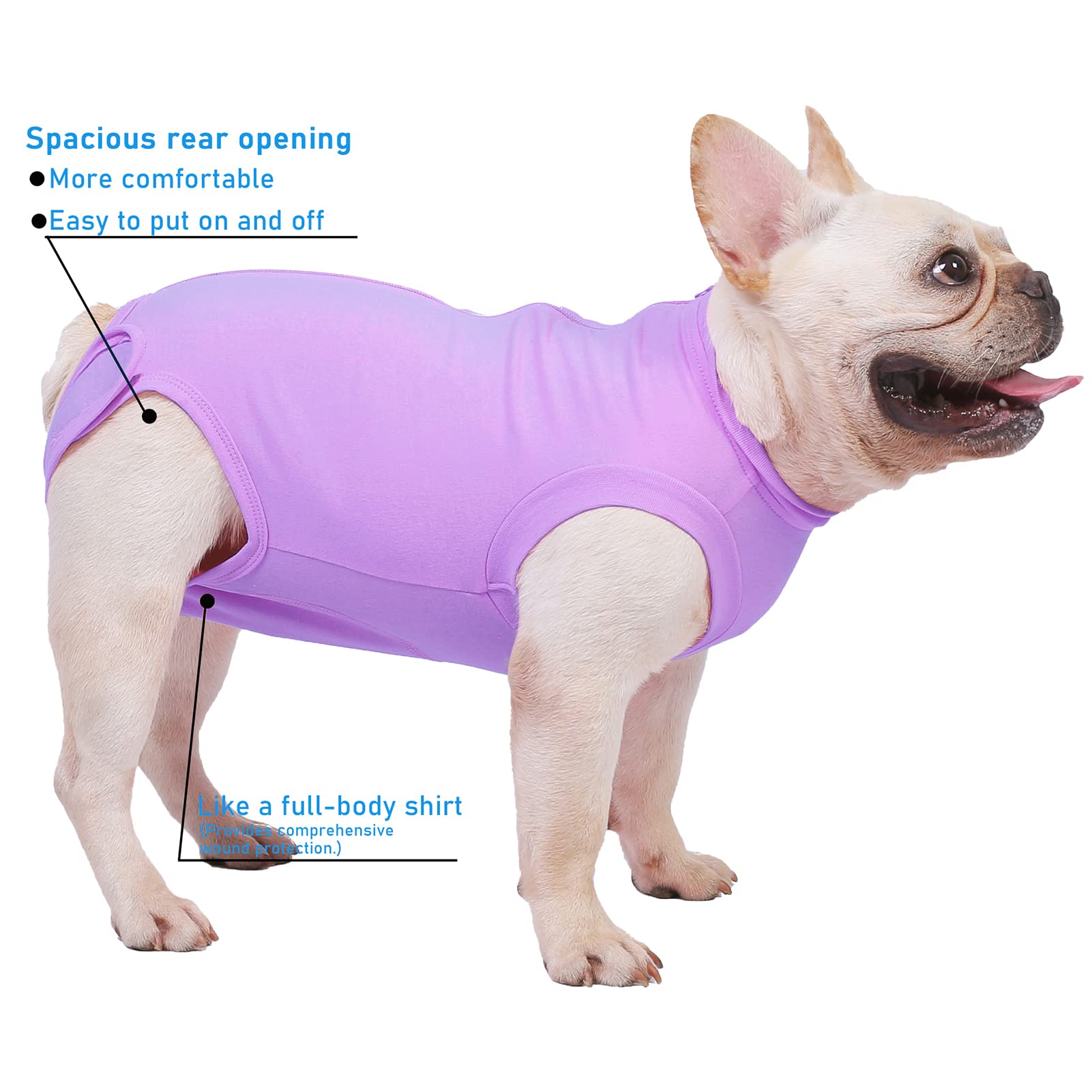 Caslfuca combinaison post-chirurgie pour chien anti-lechage et morsure, protection ciblée.