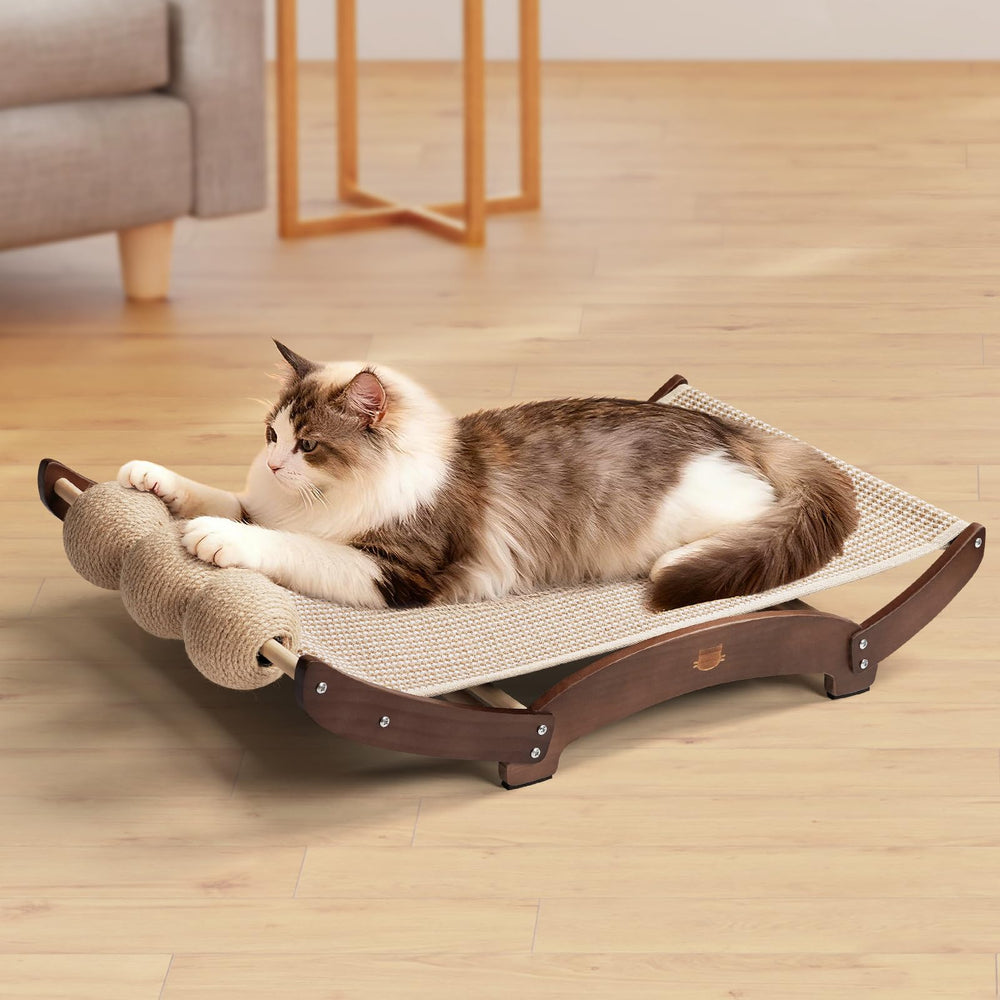 Casremee griffoir sisal grand lit pour chats spacieux et confortables