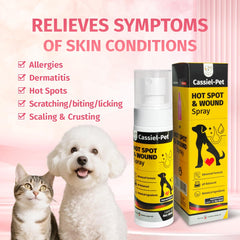 Cassiel pet soin-plaie-chat – nettoyage doux des petites blessures chez le chat