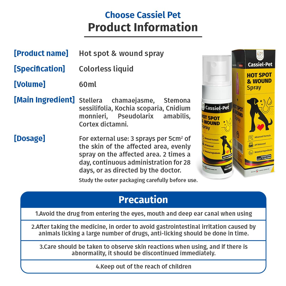 Cassiel pet spray tranquillité animale, usage simple et sans stress.