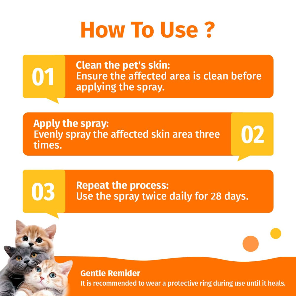 Soin des petites blessures avec Cassiel pet spray.