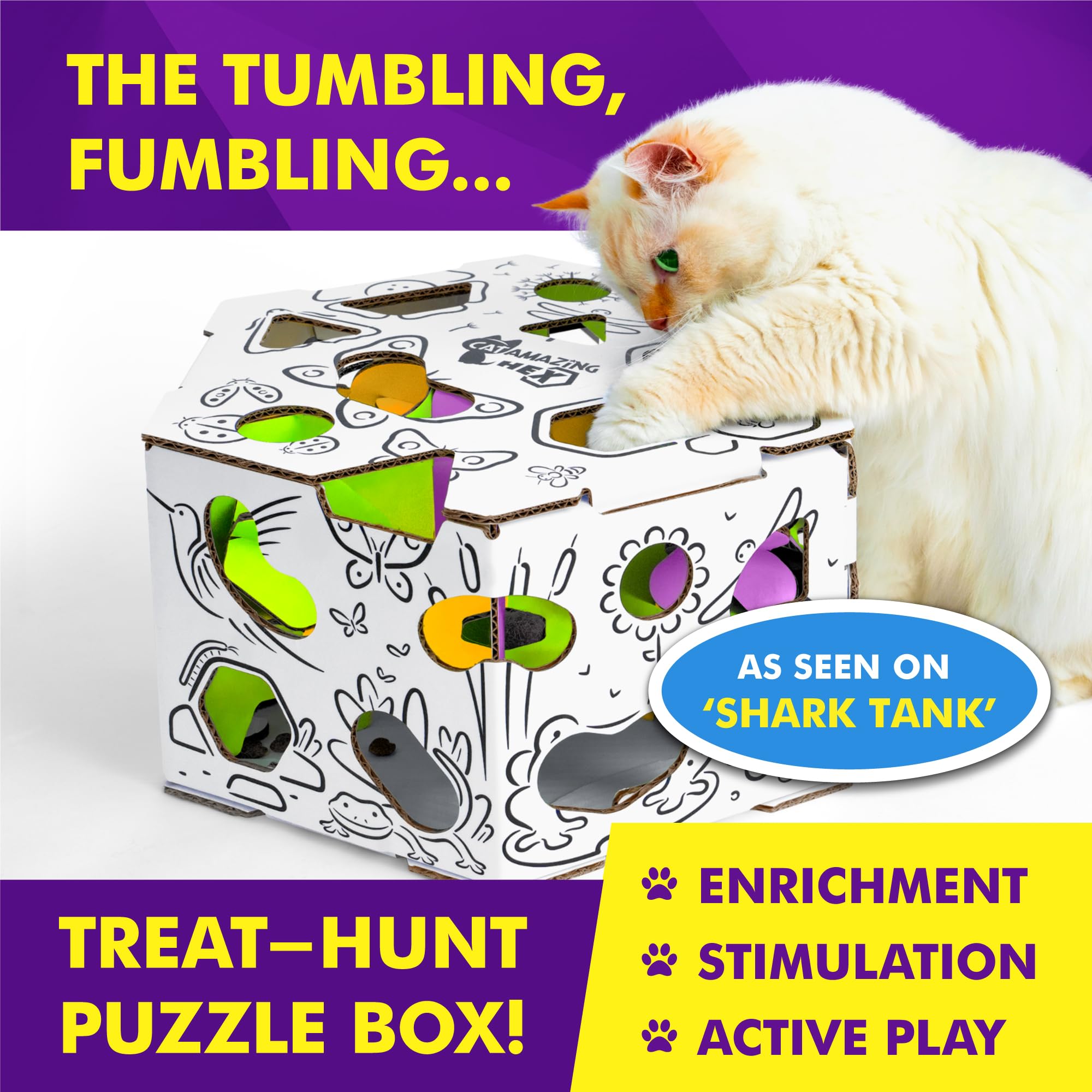 Cat Amazing HEX – 6 modules roulants pour encourager la curiosité féline