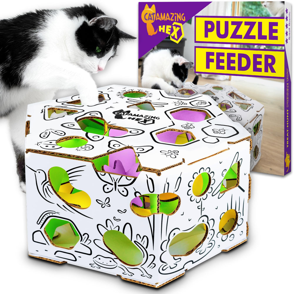 Cat Amazing HEX – jouet puzzle interactif stimule l’exploration chez le chat