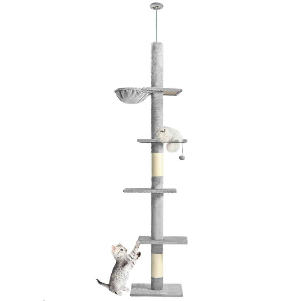 Cat Craft arbre-chat plafond 5 niveaux offrant stimulation verticale et repos.