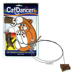 Chat utilisant Cat Dancer, mouvement imprévisible pour activité ludique.