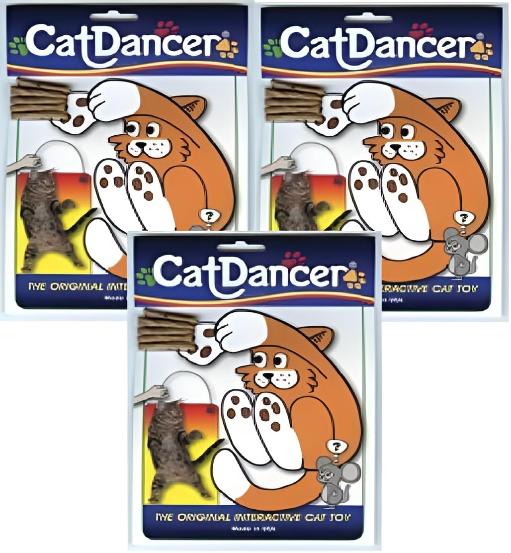 Cat Dancer ensemble de 3 jouets interactifs pour chats, stimulant le jeu.