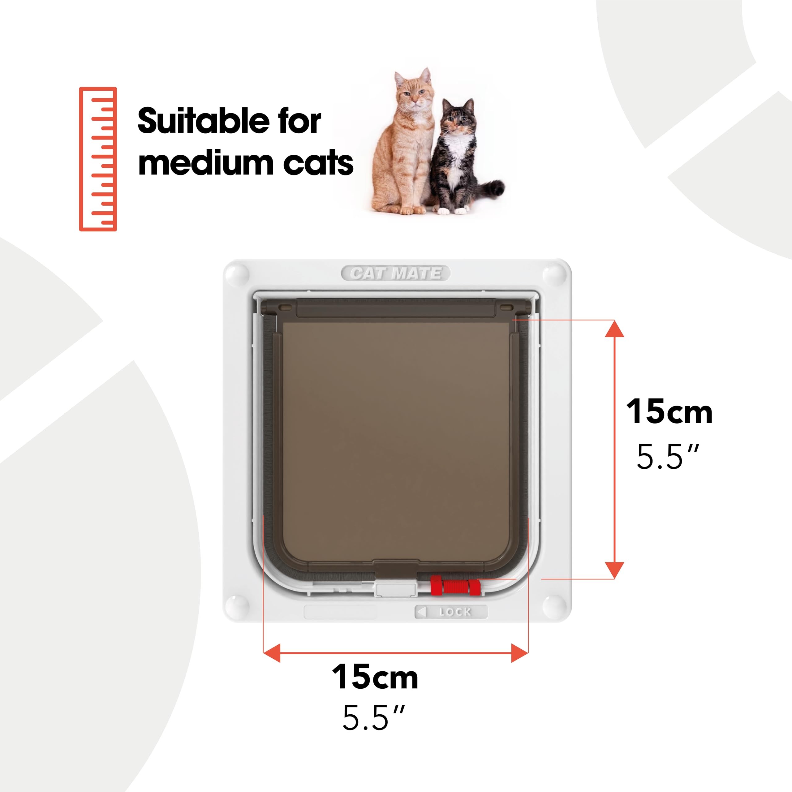 Cat Mate ouverture 145x145 mm pour accès confortable