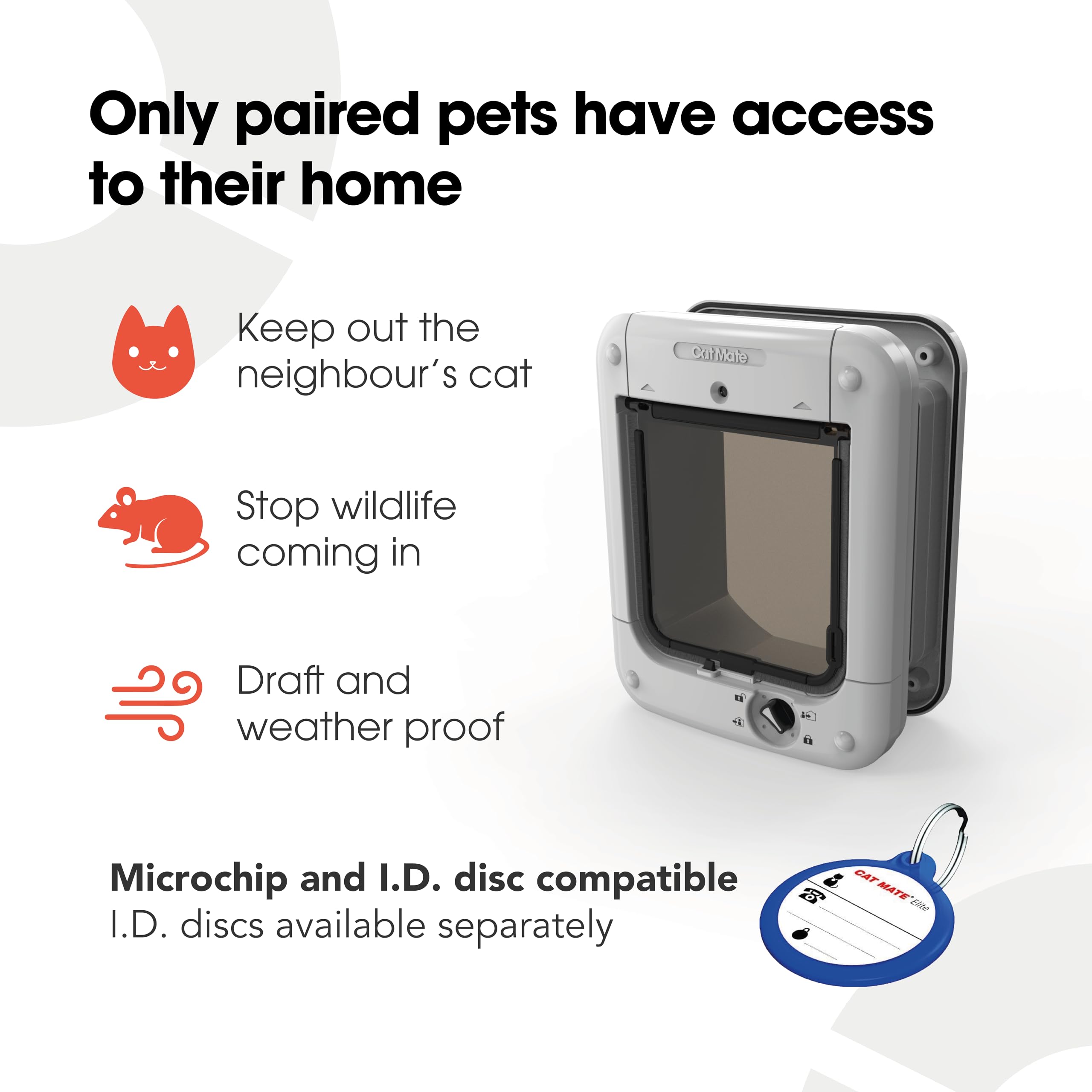 Cat Mate porte-chatière bois : s’adapte à différents types de porte.