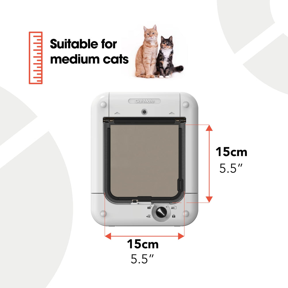 Cat Mate porte-chatière métal : design durable et fiable.