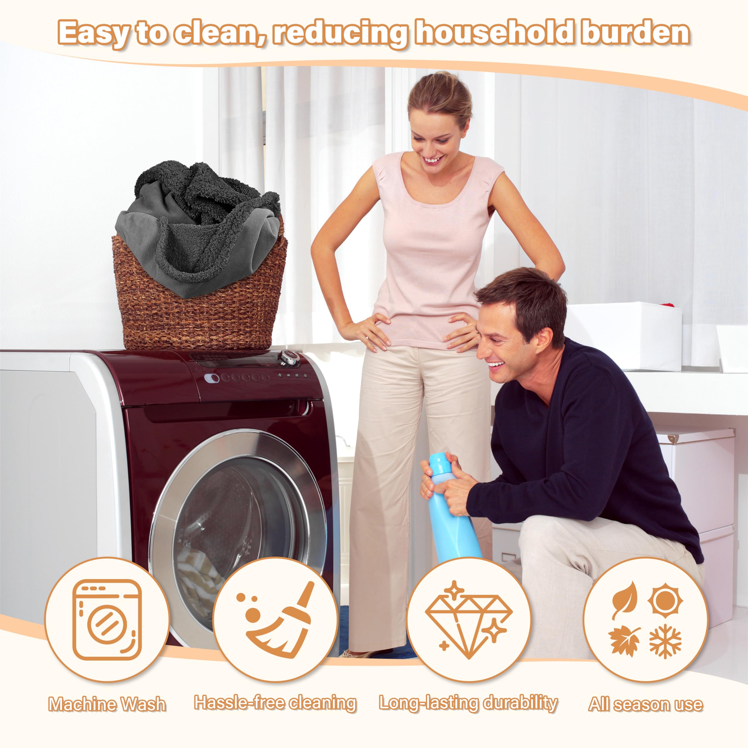 Catalonia Lavable en machine sur cycle doux, entretien simple et durable.