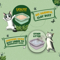 Catalyst litière bois doux - poussière faible pour un espace sain.
