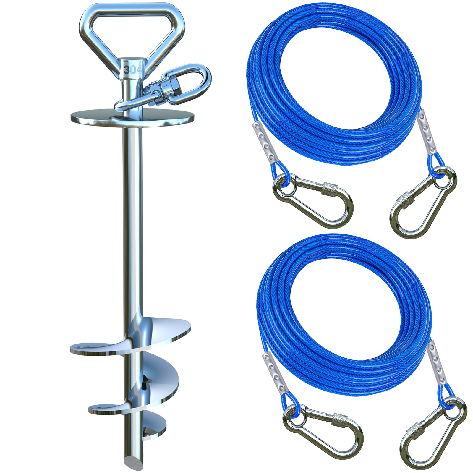 Piquet Catapamey attache chien avec rotation 360° pour espace extérieur