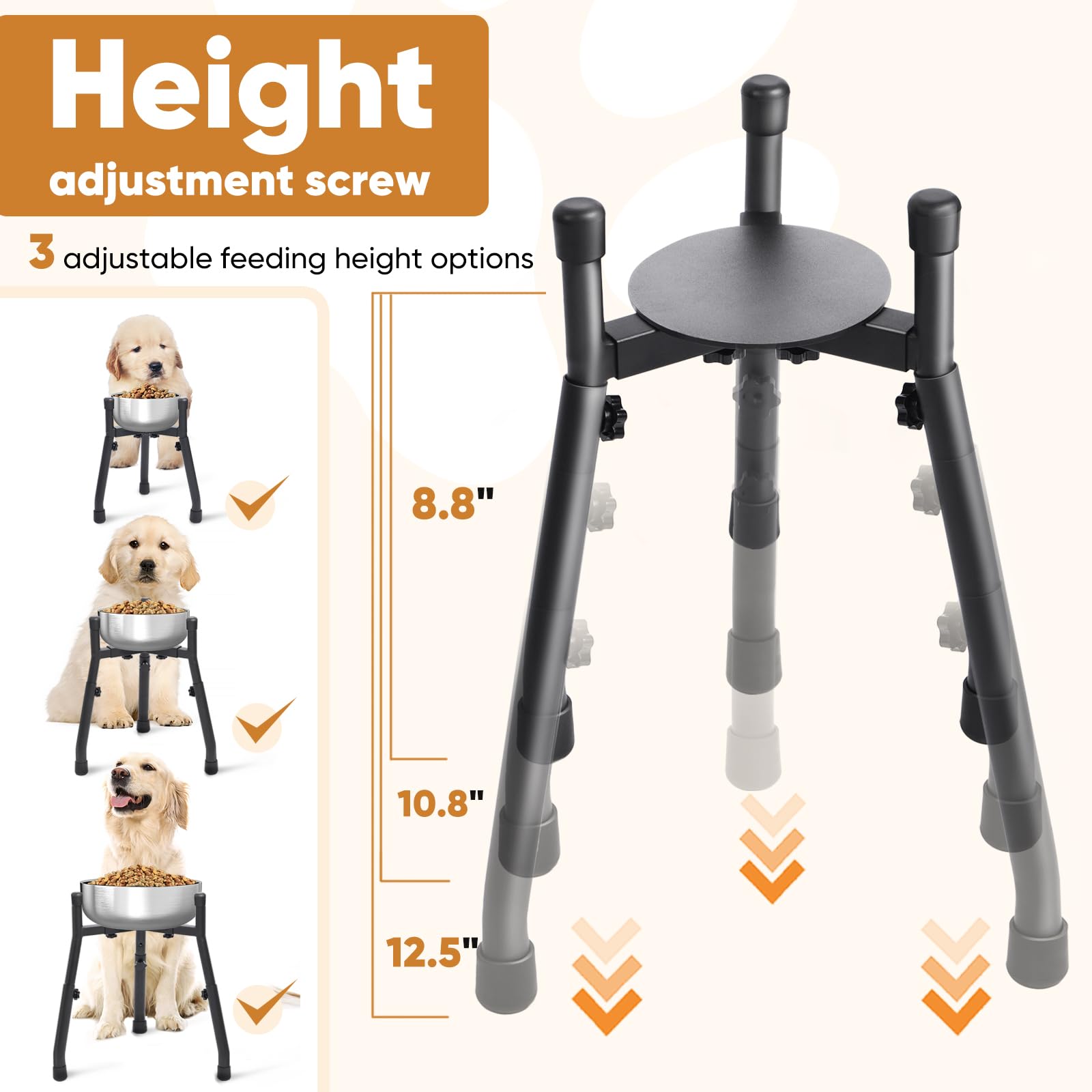 Design silencieux CatAve avec caoutchoucs pour limiter le bruit