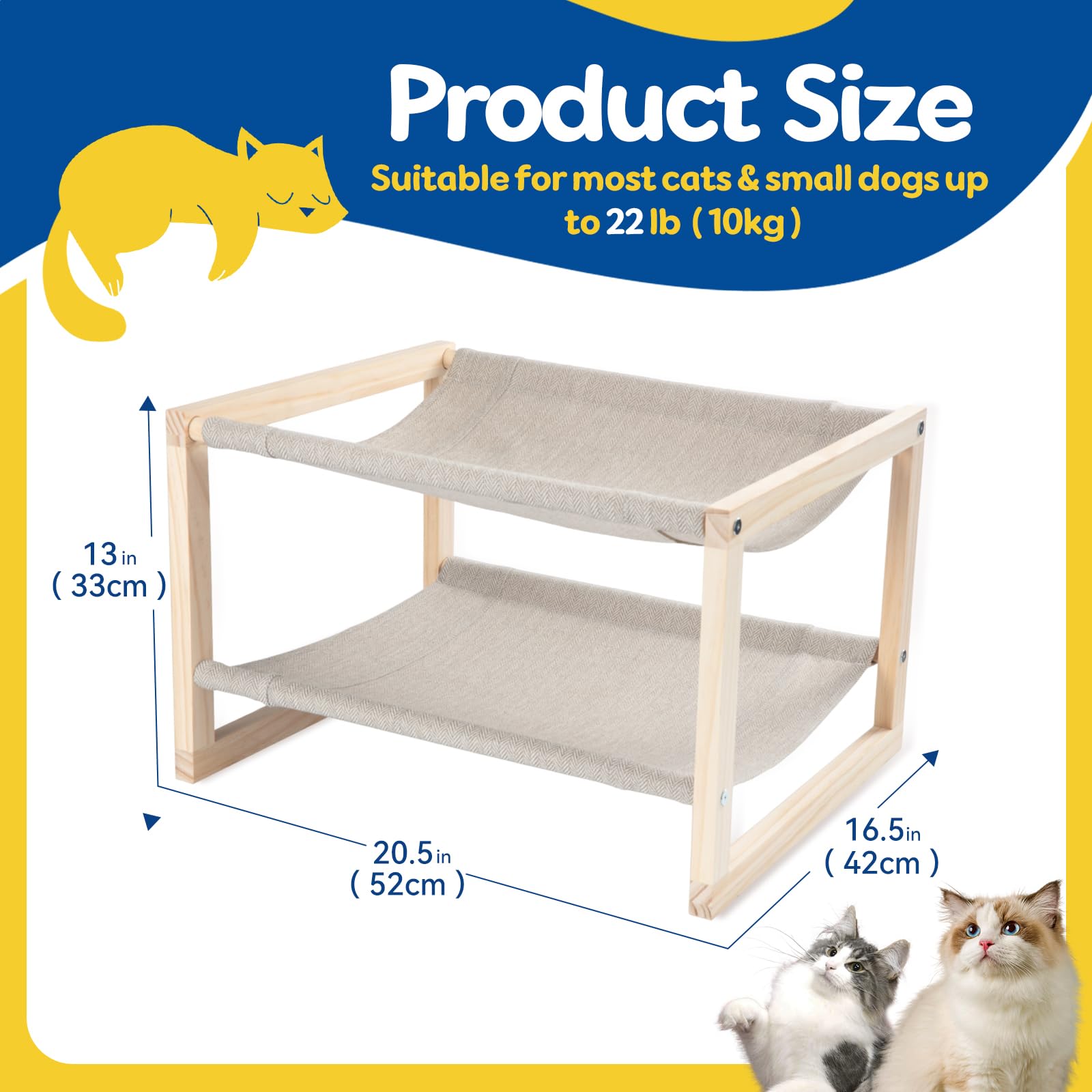 CatAve Hamac chat assemblage rapide, montage en quelques minutes sans outils.
