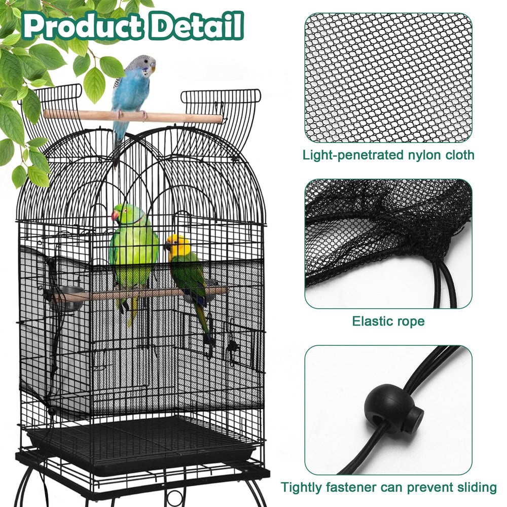 Catcan maillage nylon durable ramasse-graines pour cage propre