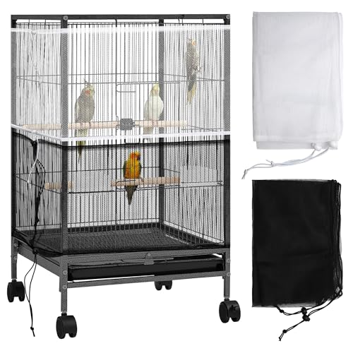 Catcan: ensemble de deux couvre-cages en nylon pour une cage propre et bien protégée