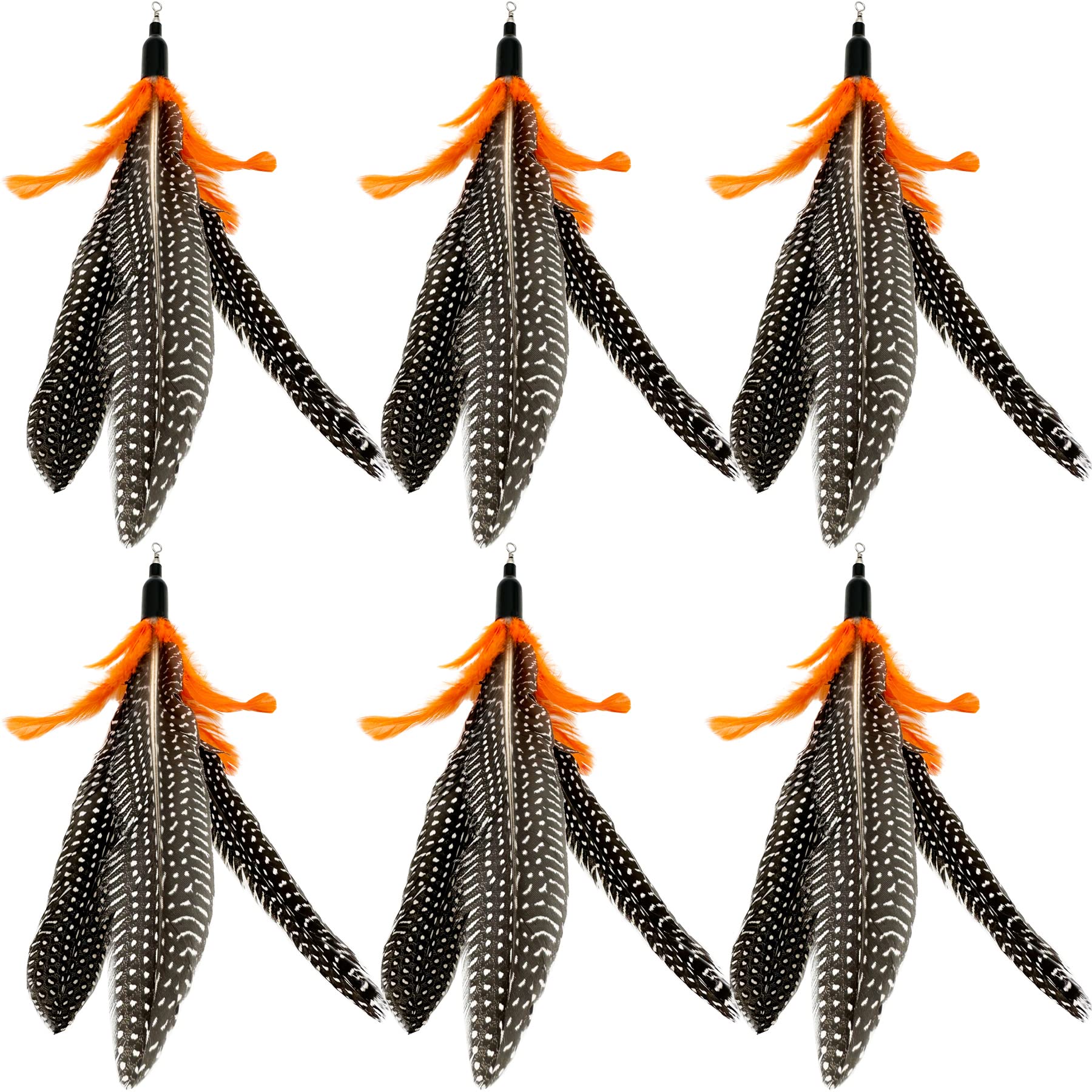 CATENEED refils plumes chat 6 pièces pour jouet interactif, stimulation ludique.