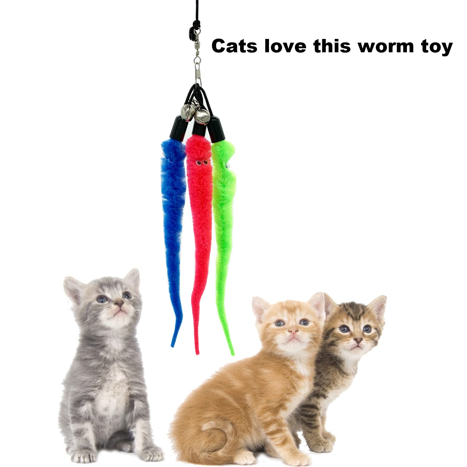 CATENESS embouts-baguette-chat-compatibles : embouts faciles à remplacer pour prolonger les sessions de jeu.