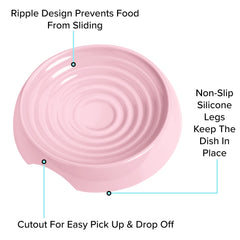 CatGuru bol chat rose design pratique pour les repas quotidiens.