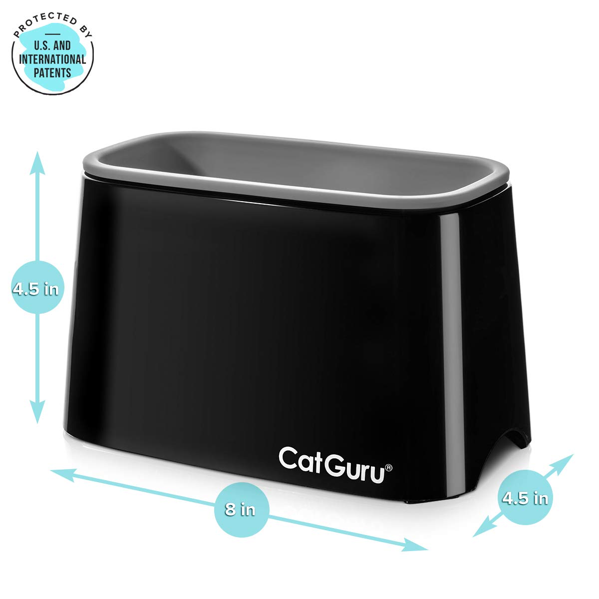 Insert silicone amovible CatGuru, nettoyage facile après utilisation autour de la litière.