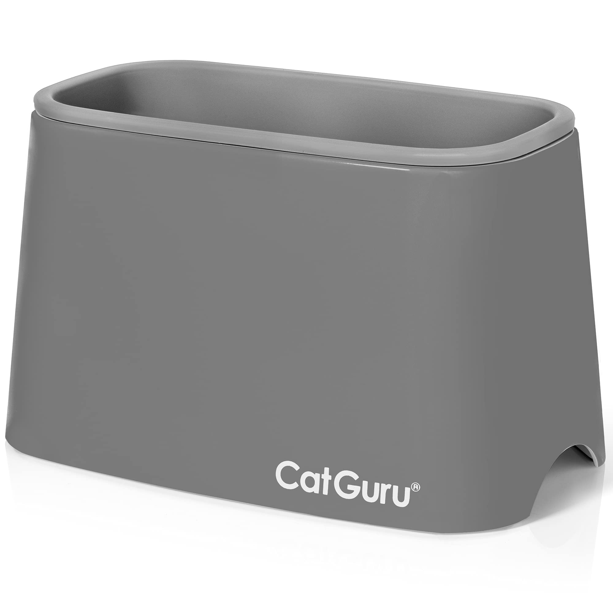 CatGuru porte-pelle litière gris, rangement pratique et propre pour votre bac à litière.