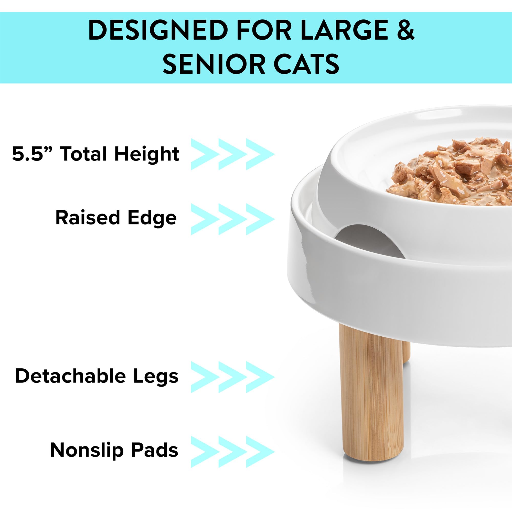 Table CatGuru anti-gaspillage limite les dégâts et les éclaboussures.