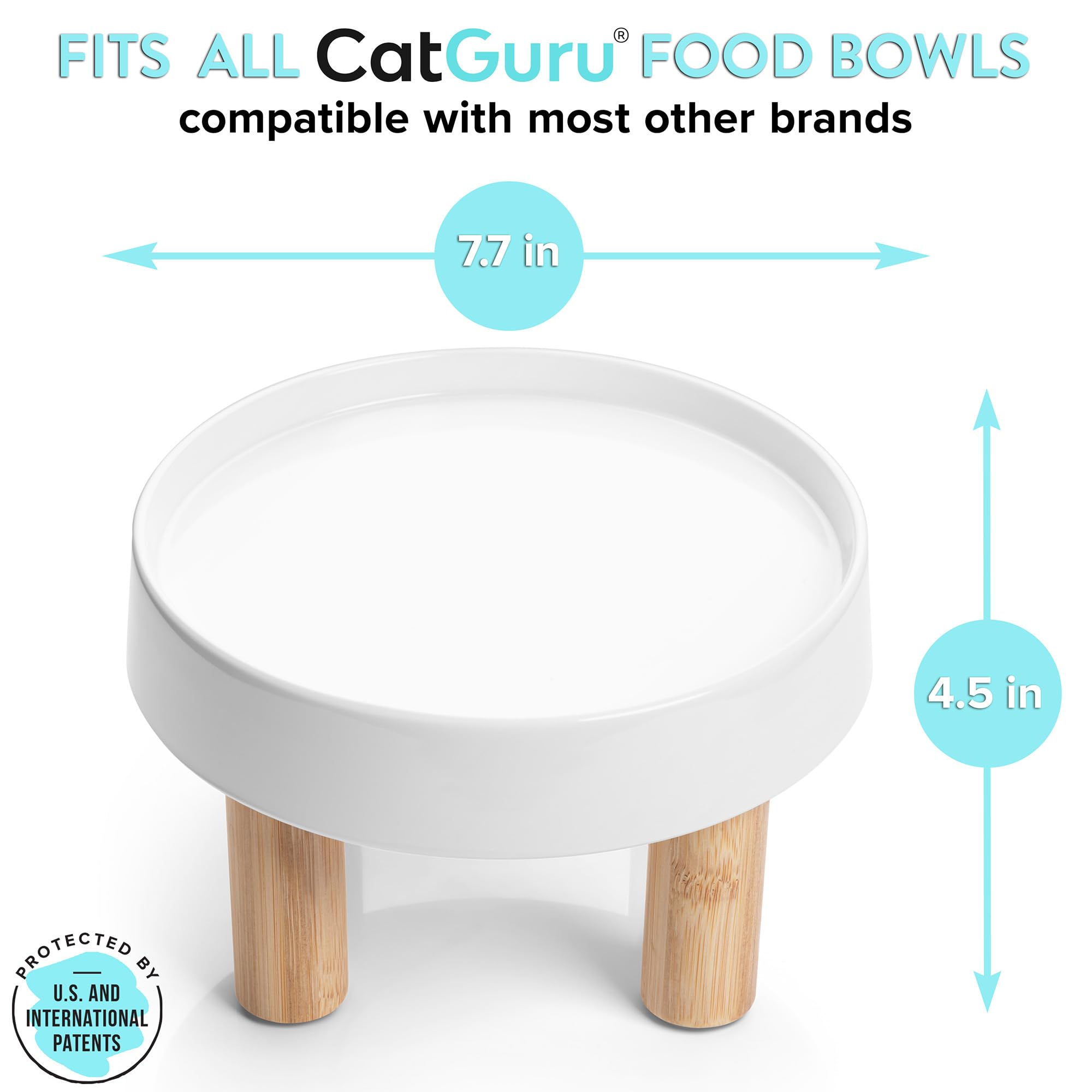 CatGuru Table surélevée réduit les déversements et facilite l'utilisation.
