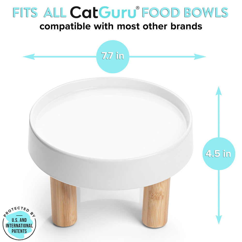 CatGuru Table surélevée réduit les déversements et facilite l'utilisation.