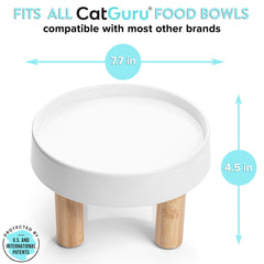 CatGuru Table surélevée réduit les déversements et facilite l'utilisation.