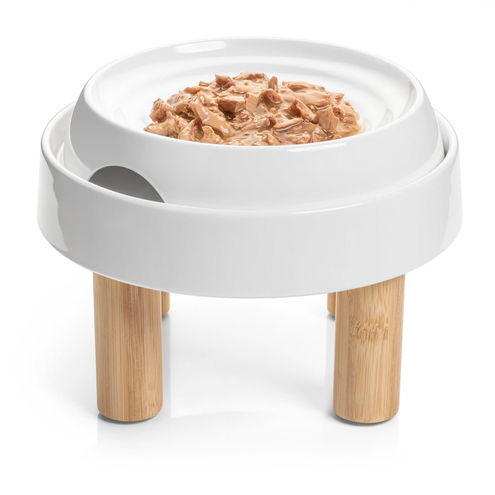 Posture confortable CatGuru pour des repas plus sereins.