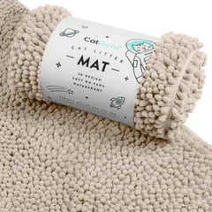 CatGuru Tapis Litière Moyen anti-glisse: retient les grains et protège le sol.