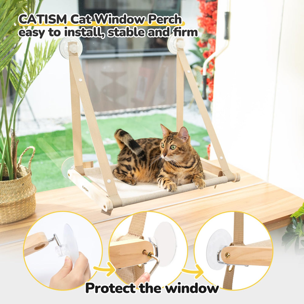 CATISM cadre-bois-solide-perchoir garantit stabilité et durabilité pour les chats.