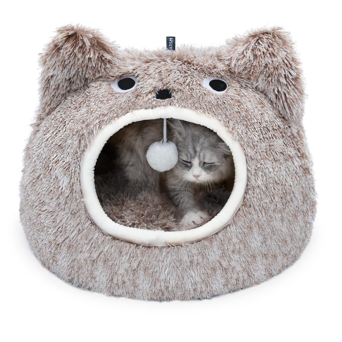 Lit-nid CATISM pour chat, peluche moelleuse pour un sommeil douillet.