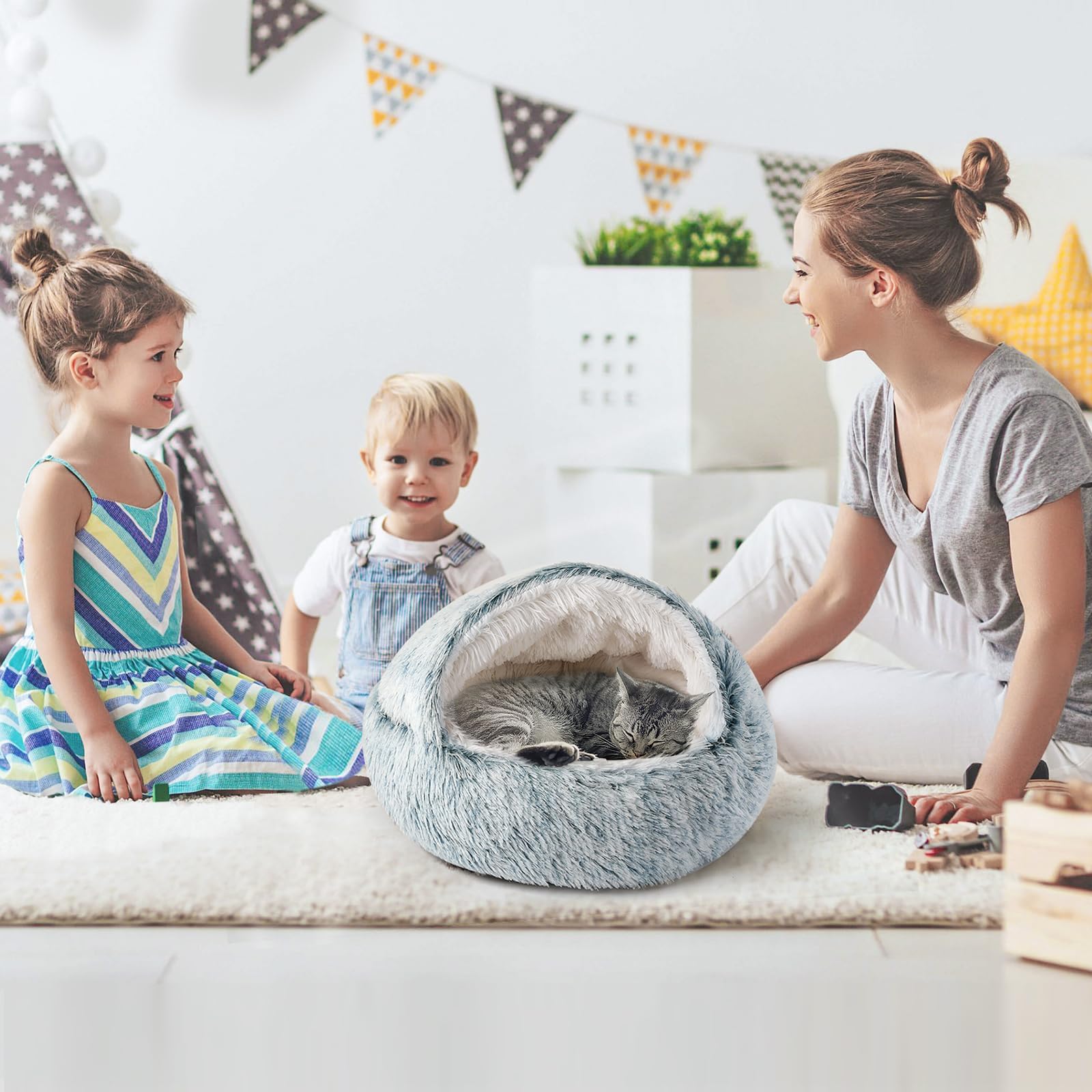 CATISM Cozy Cat Pod utilisation intérieure, idéal pour salon et chambre.