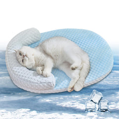 CATISM Tapis refroidissant – coussin en U soutient le corps du chat.