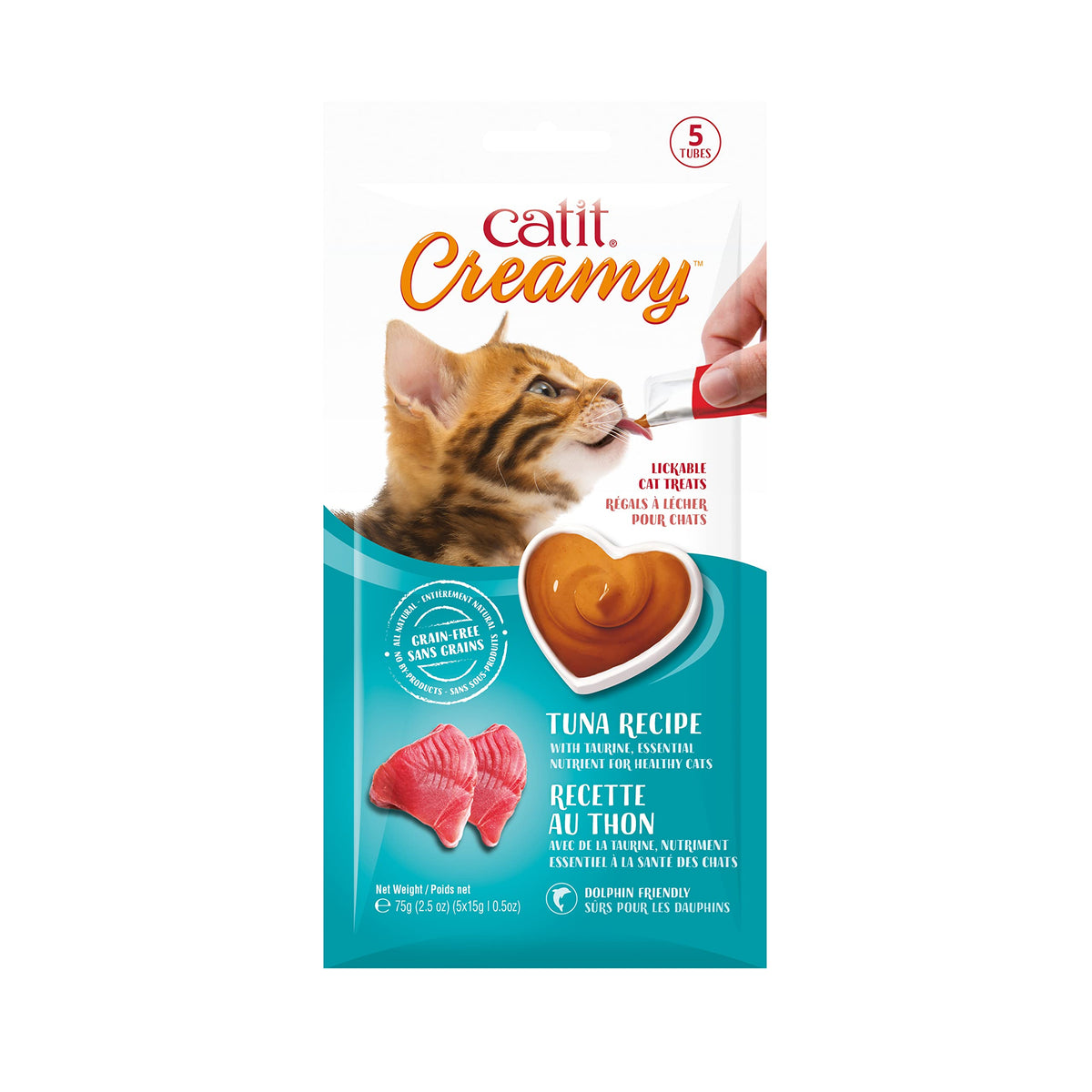 Catit Creamy tube prêt à servir, régal hydratant pour chat.