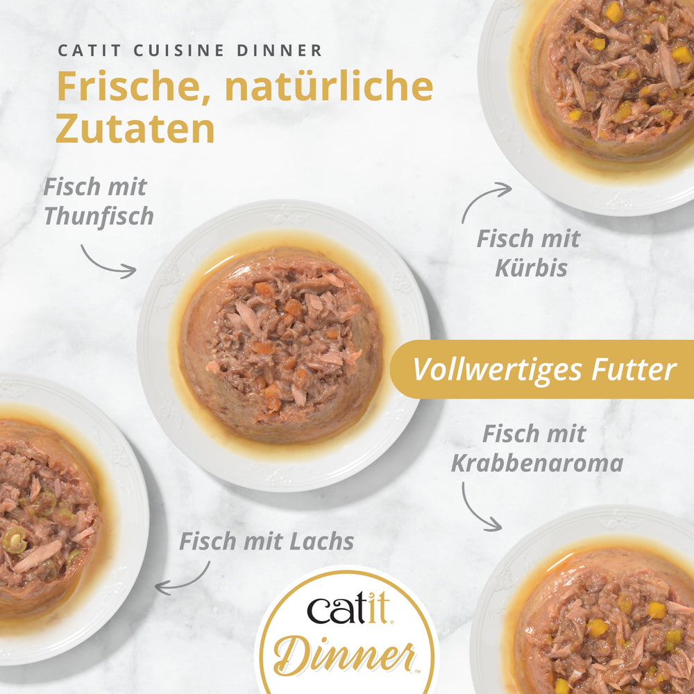 Catit Dîner Poisson nutrition équilibrée et protein-rich for cats
