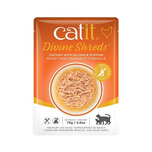 Catit Divine Shreds emballage pratique en portions pour un service rapide.