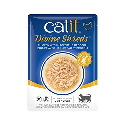 Catit Divine Shreds texture humide qui enrichit le repas et facilite le mélange.