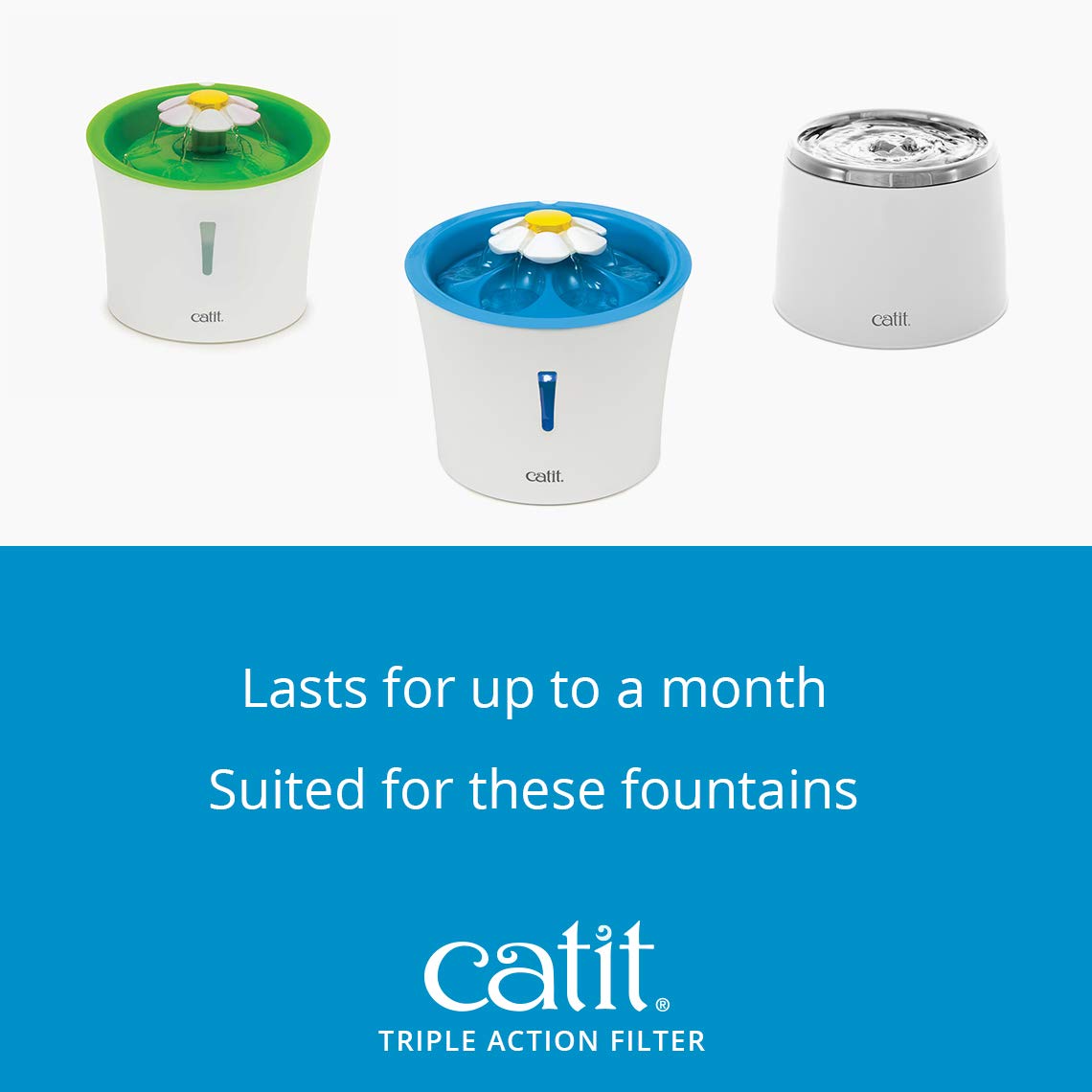 Catit filtre eau compatible senses 2.0 facile a installer sur la fontaine Catit.