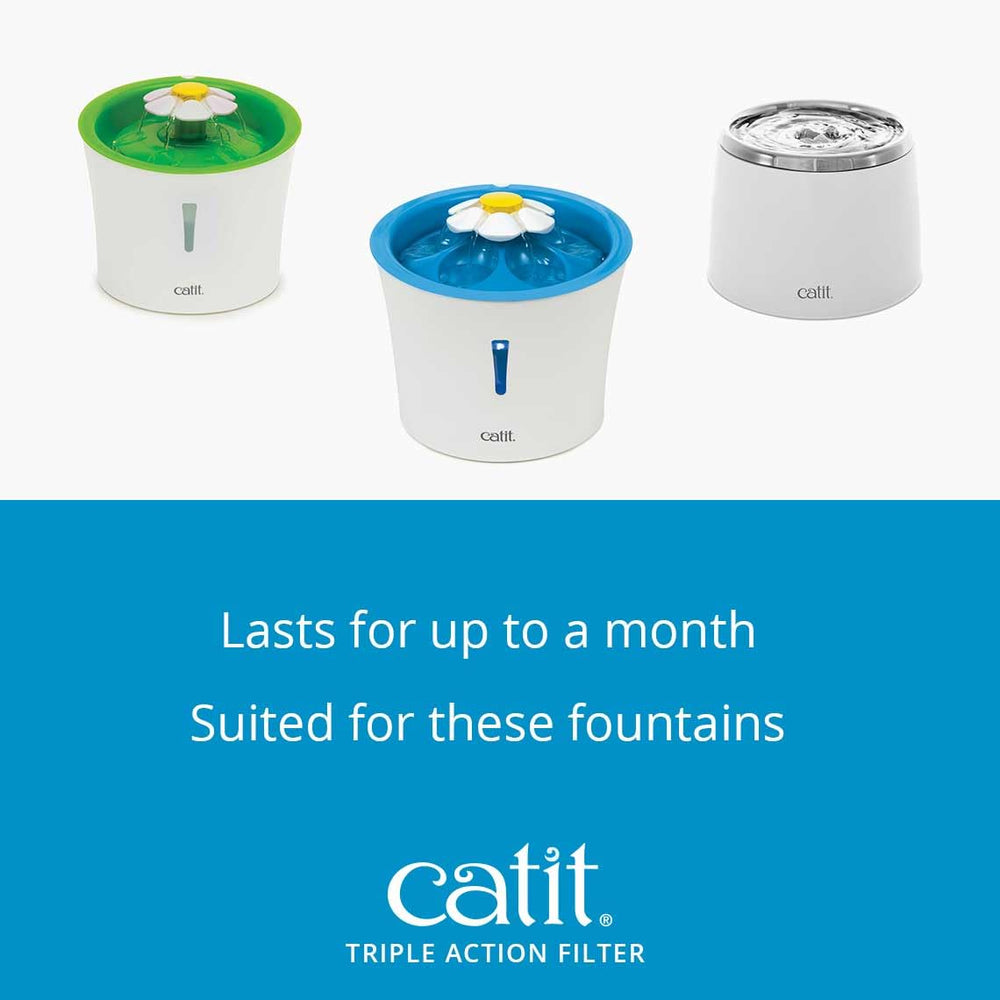 Eau filtrée par Catit, plus fraîche et agréable pour votre chat.