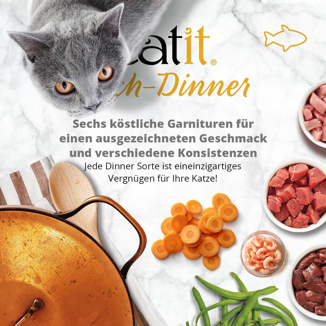 Catit Fish Dinner morceaux poisson blanc et citrouille
