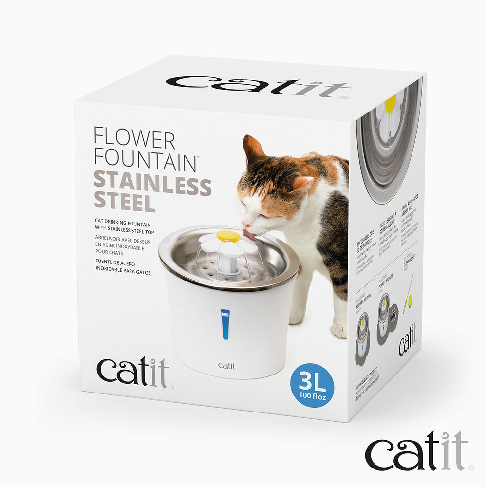 Catit Fontaine-Fleur compatible lave-vaisselle pour un nettoyage facile.